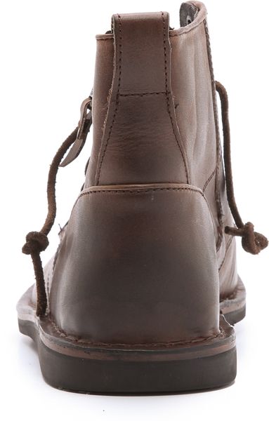 John Varvatos Barrett Side Zip Boots In Brown For Men (Mocha) | Lyst