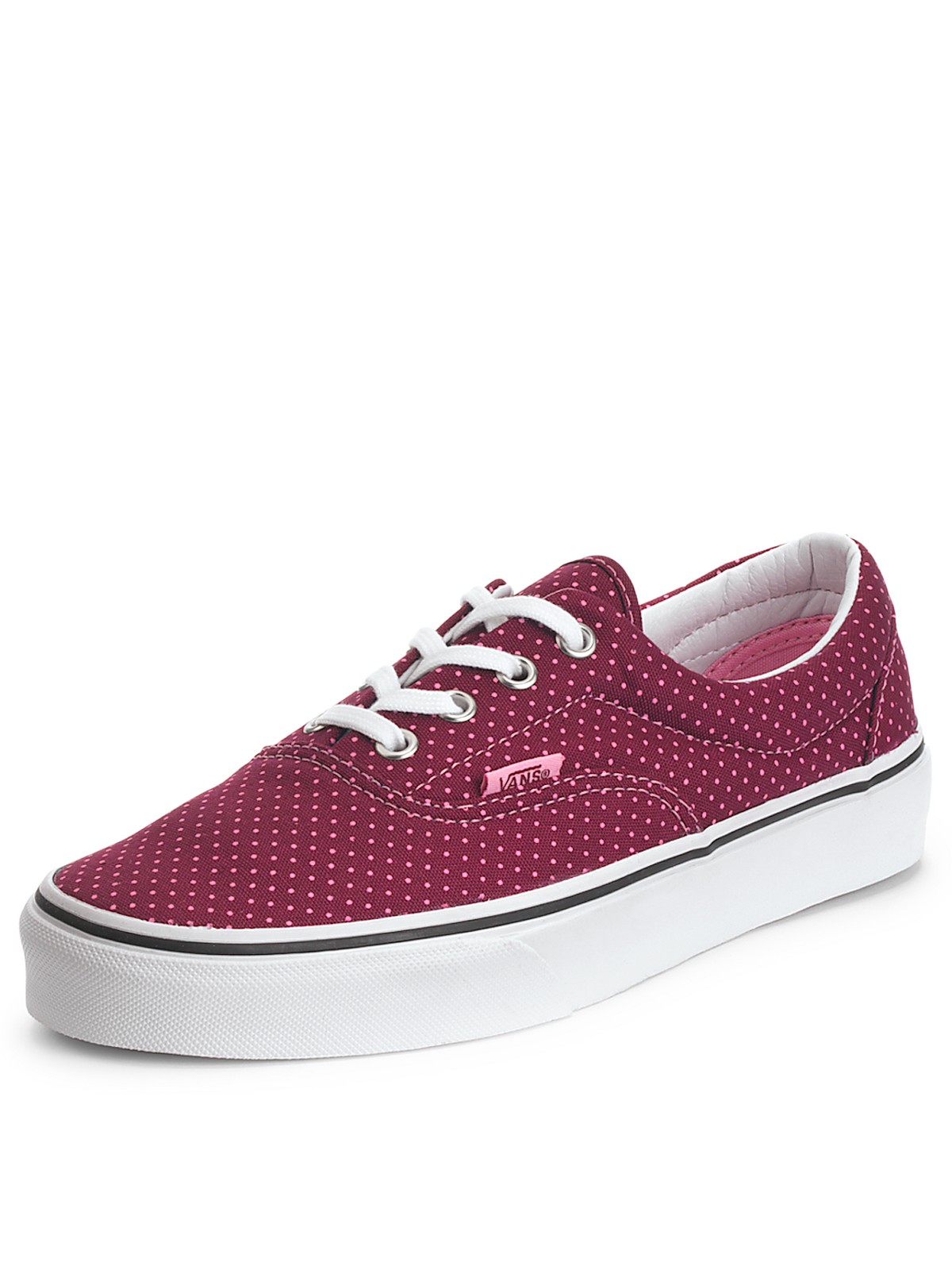 pink checkered vans slip on