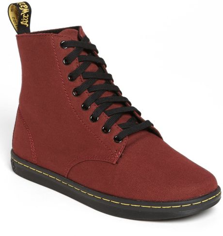 dr martens red canvas