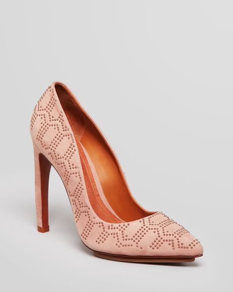 mauve pointed heels