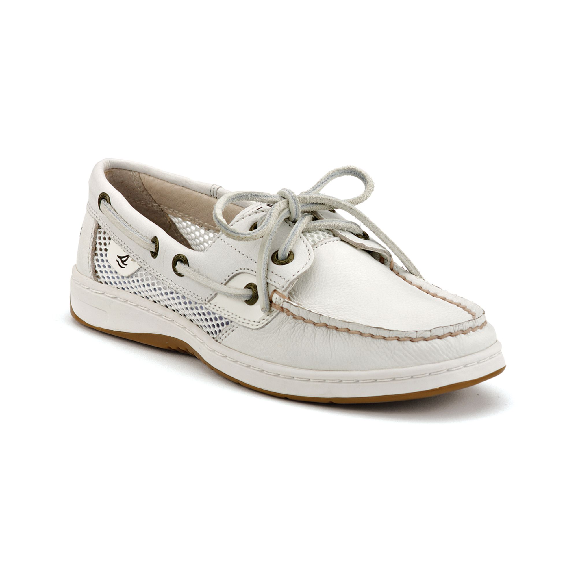Sperry Topsider Bluefish Boat Shoes in White (White/Mesh) Lyst
