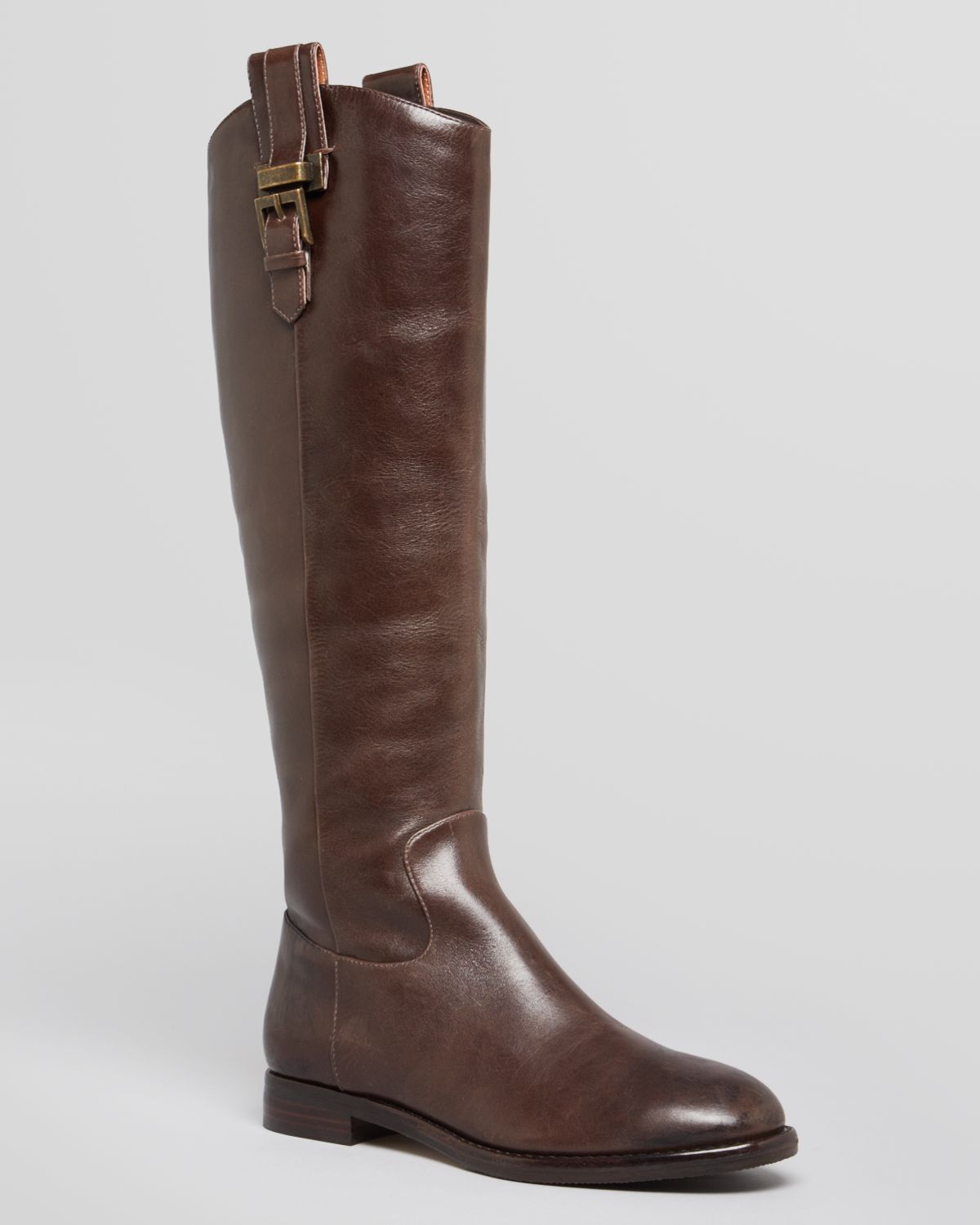 Joan & David Tall Boots Havyn Flat in Brown (Dark Brown) | Lyst