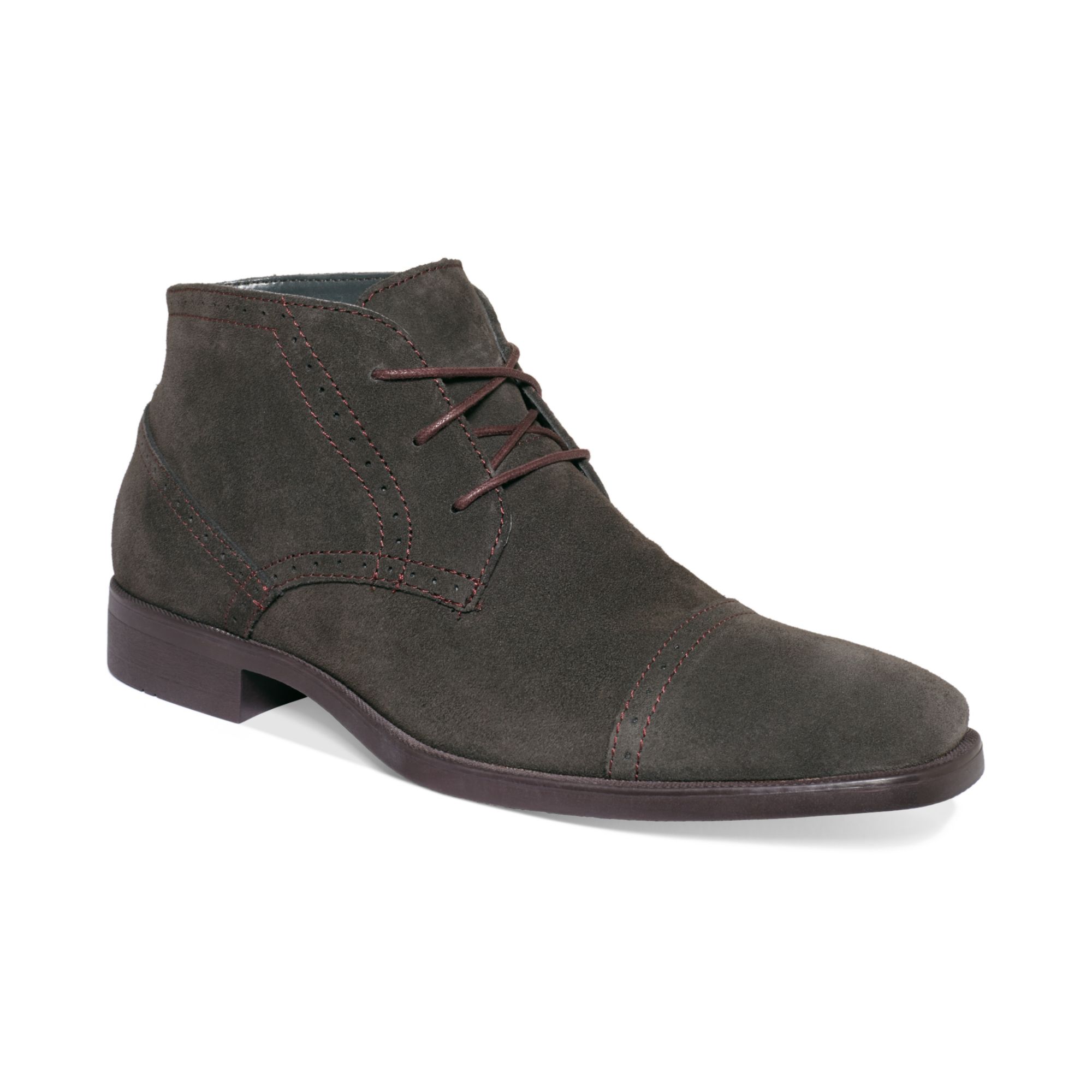 calvin klein grey suede boots