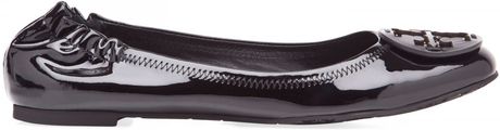 tory burch reva patent leather flats