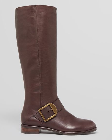 tall leather flat boots