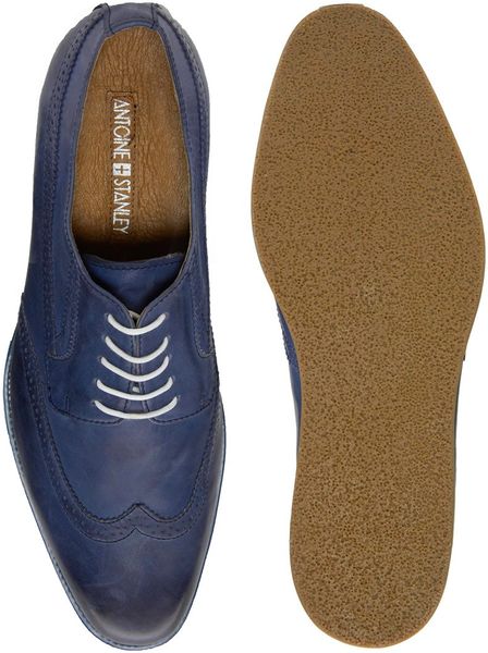 loake blue suede brogues