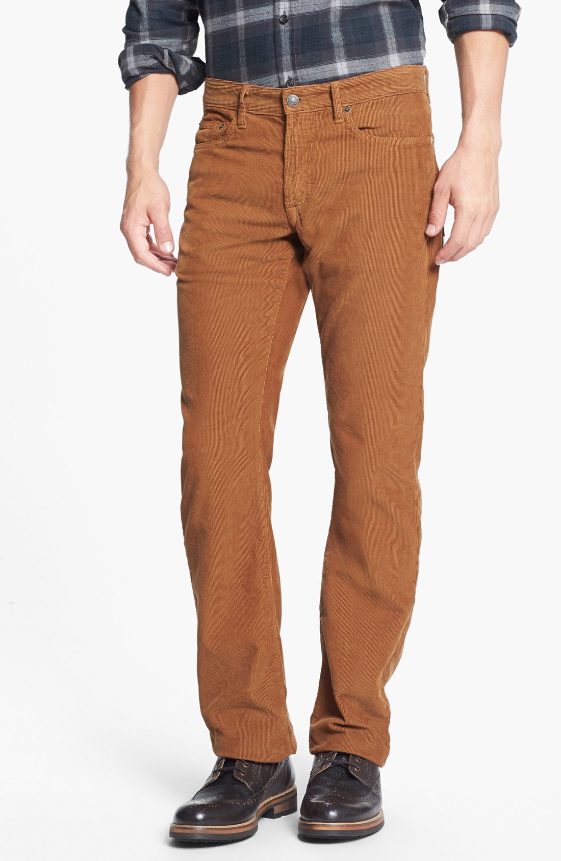 Bonobos Straight Leg Fivepocket Corduroy Pants in Brown for Men (Rubber) Lyst