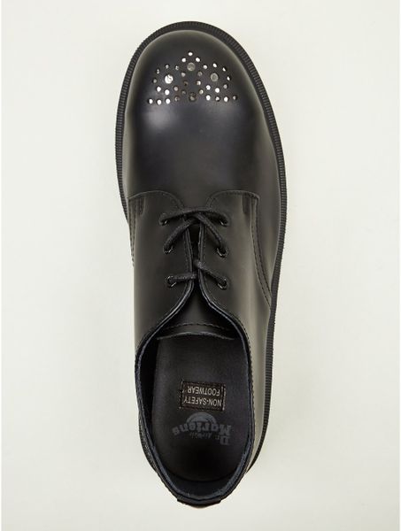 Dr. Martens Men's Fielding Appliqu Steel Toe Wingtip Shoes in Black