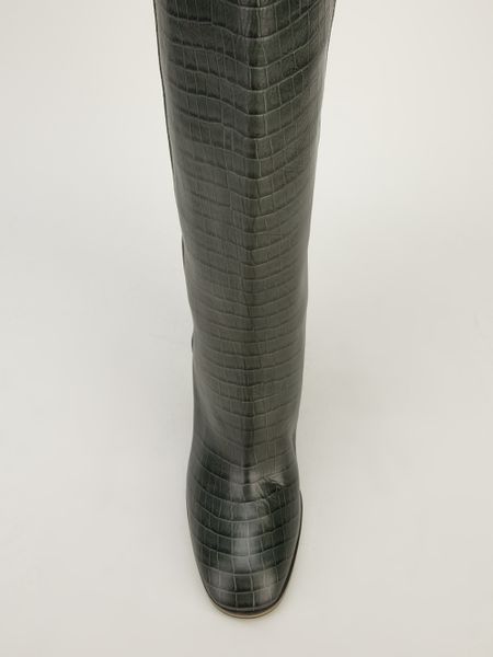 charles david softie lizard embossed knee high boot