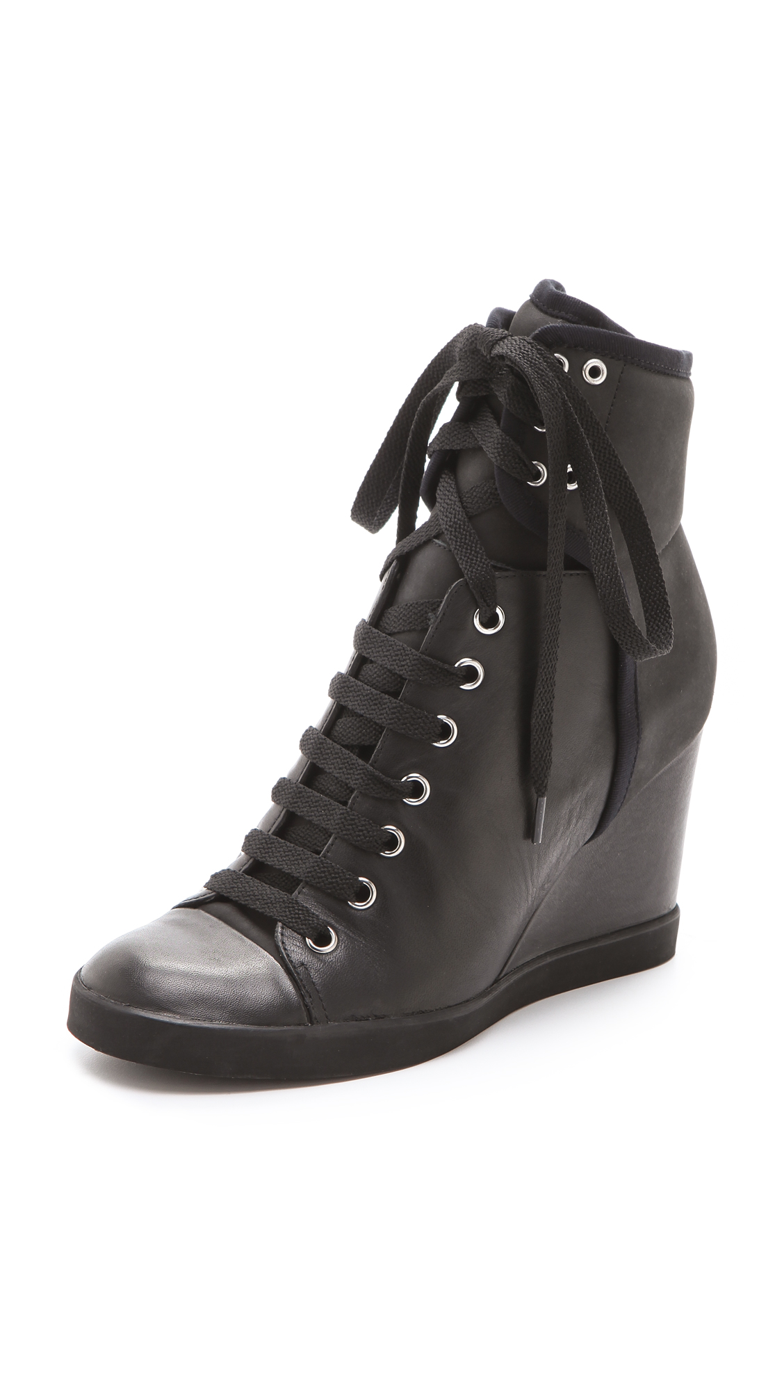 chloe lace sneakers black