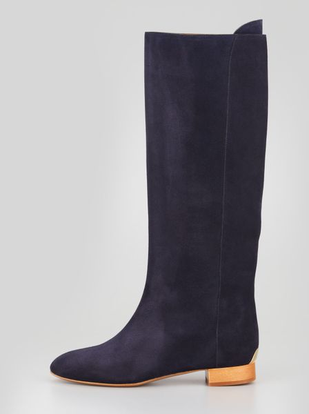 chloe navy flats