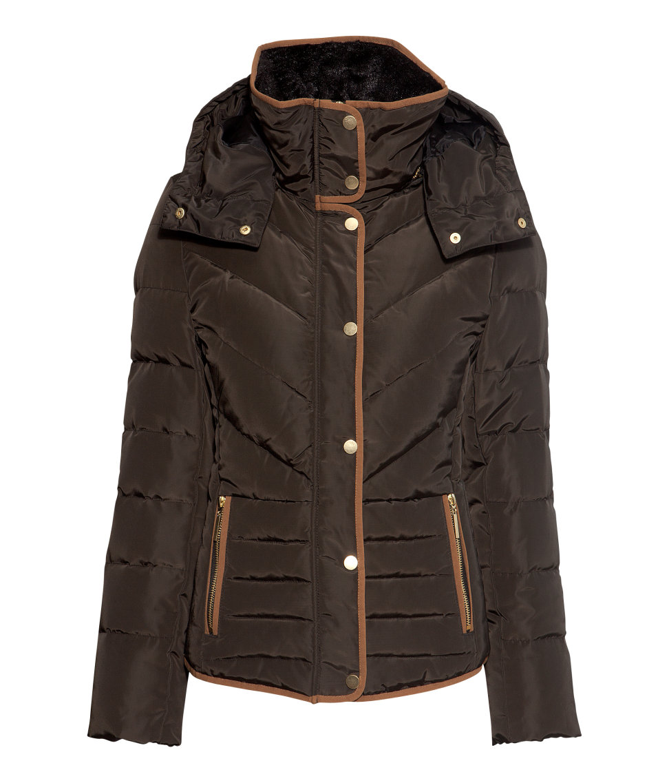 H&m Padded Jacket in Green (Khaki green) Lyst