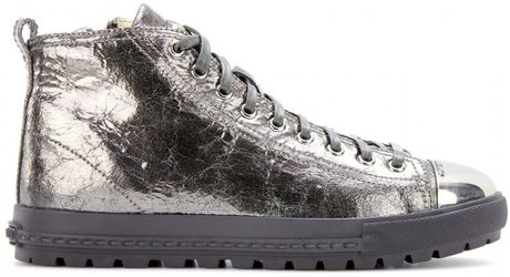 miu miu metal cap sneaker