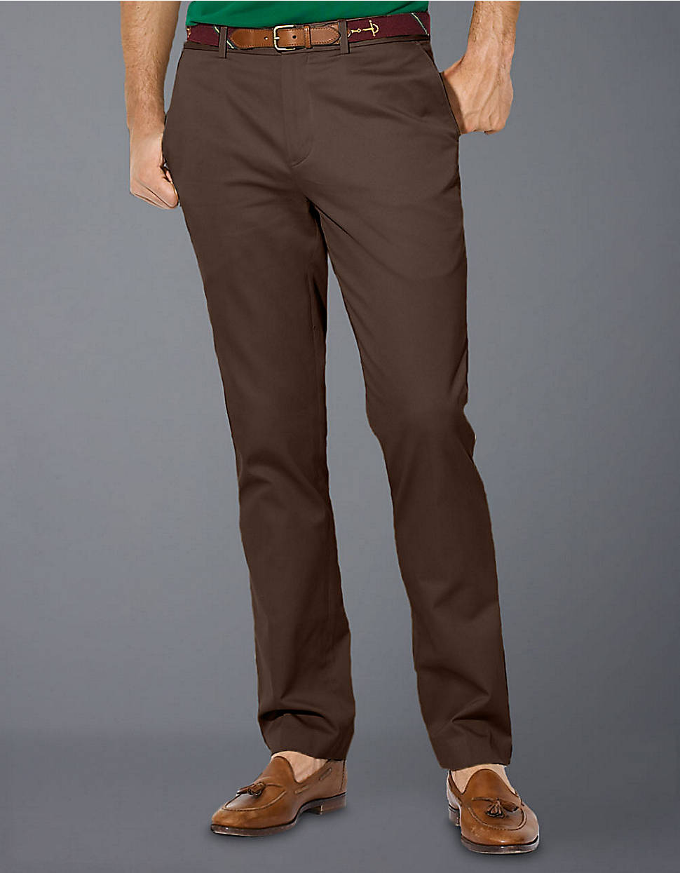 Polo Ralph Lauren Preston Flatfront Vintage Chino Pants in Brown for Men | Lyst