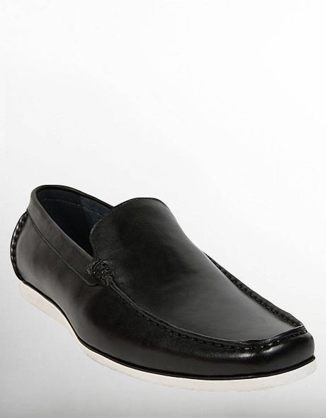 Steve Madden Atlee Leather Loafers in Black for Men | Lyst