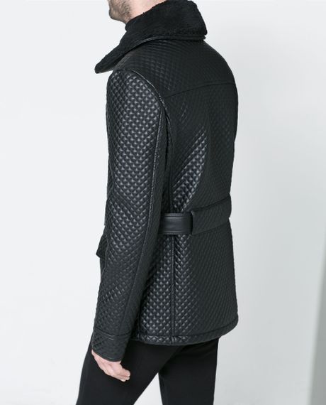 double breasted three quarter length coat