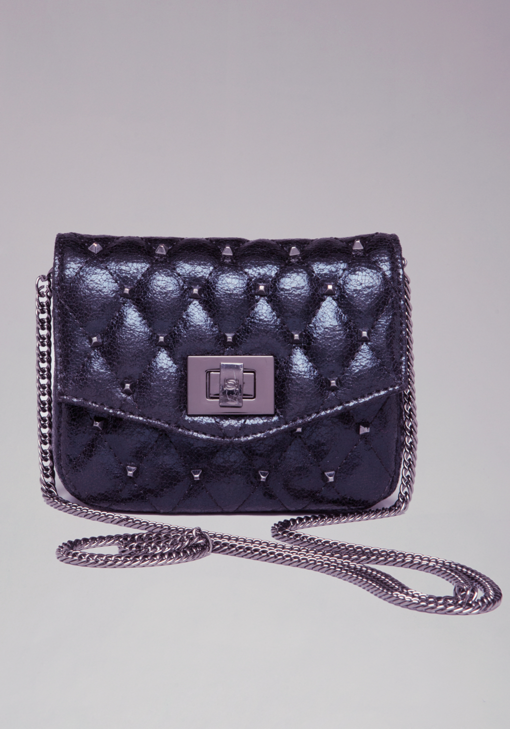 Bebe Ava Quilted Mini Crossbody Bag in Purple | Lyst