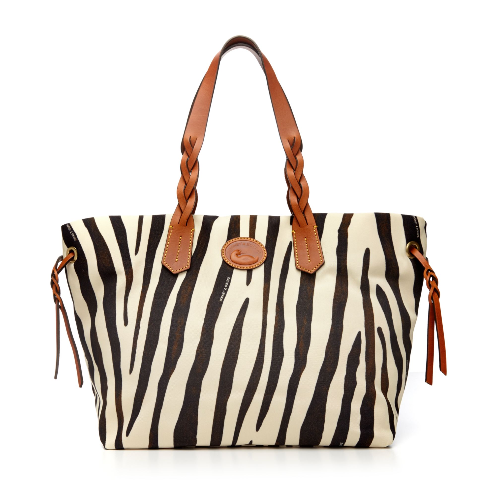 dooney & bourke nylon shopper with braided handles