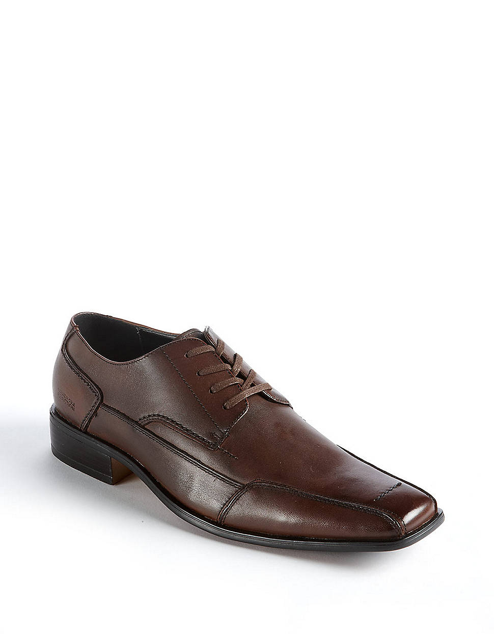 Kenneth Cole Reaction Navy Yard Leather Dress Shoes in Brown for Men ...