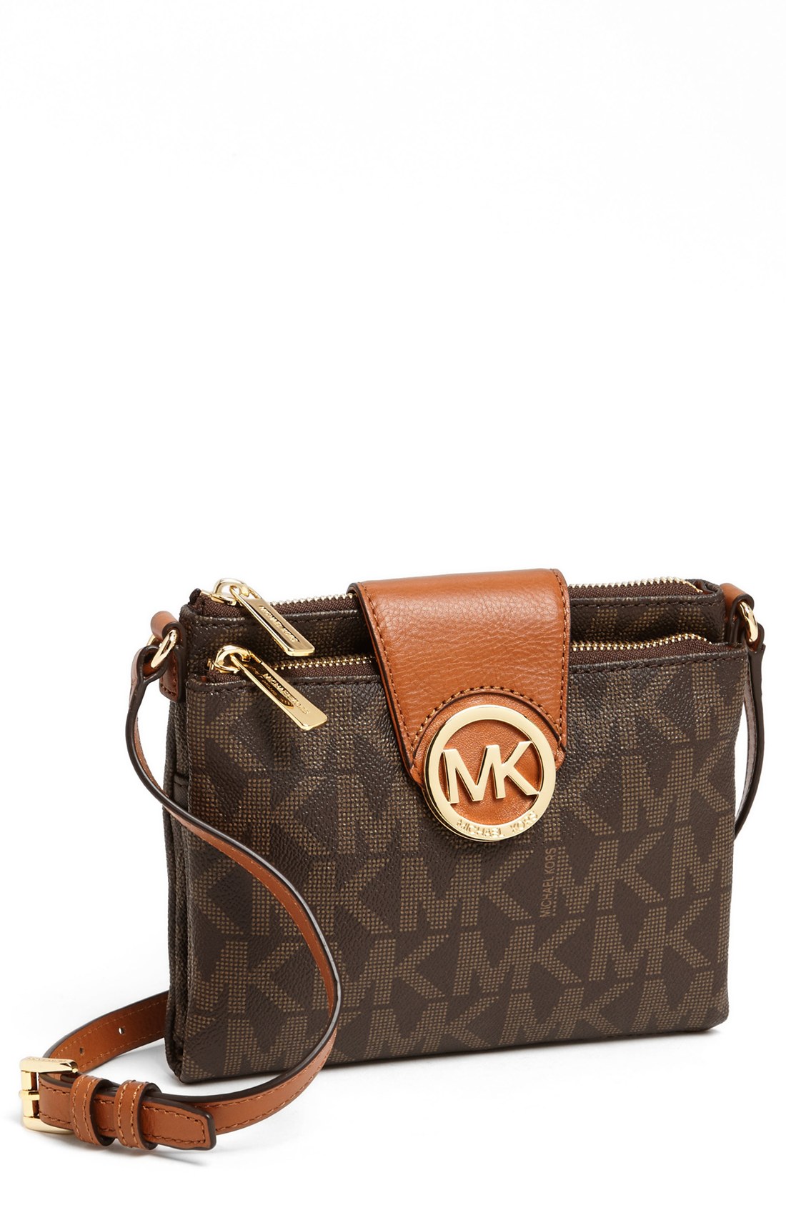 Michael Michael Kors Fulton Large Crossbody Bag in Brown | Lyst