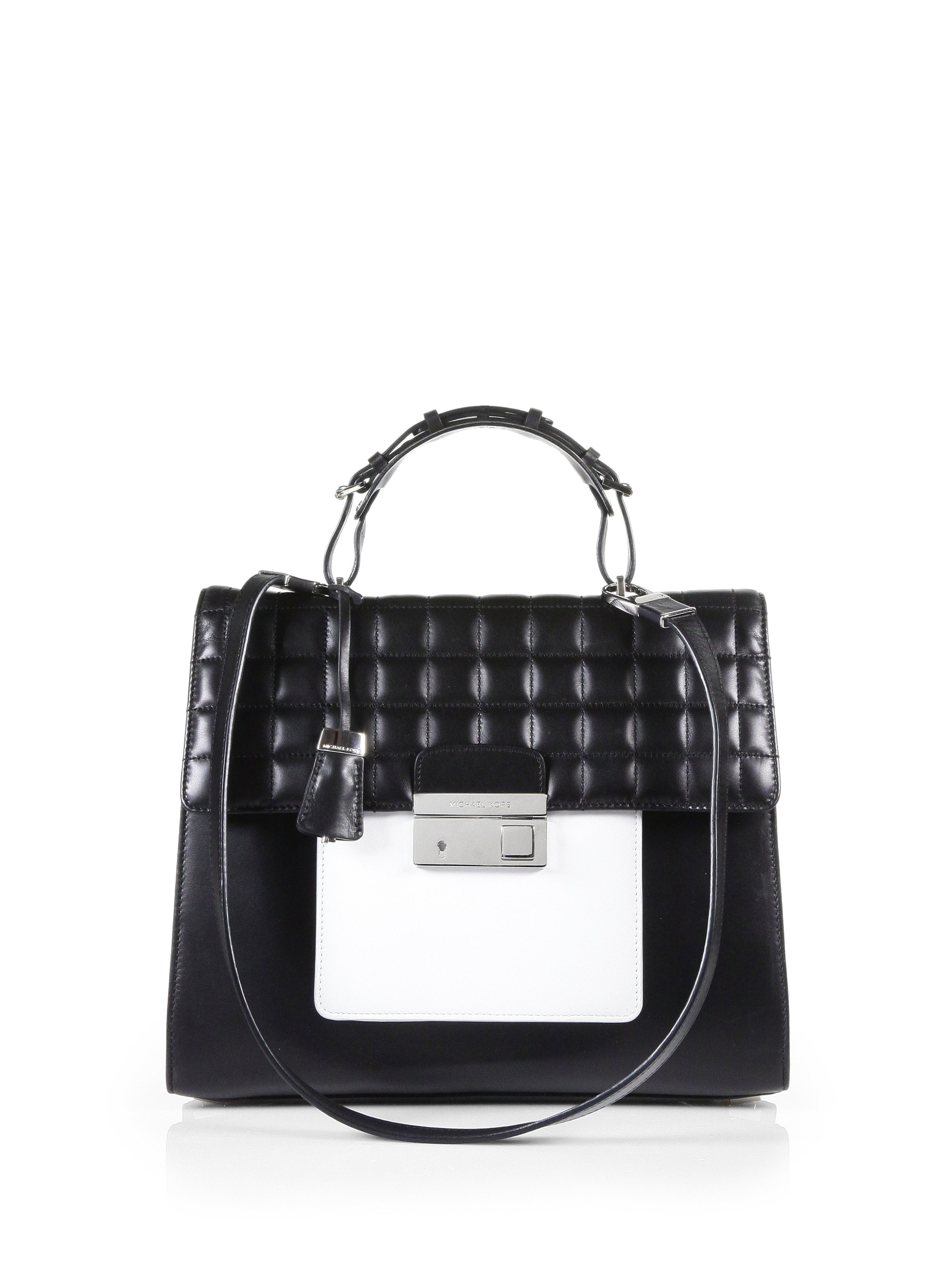 michael kors black white purse