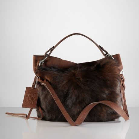 shearling hobo