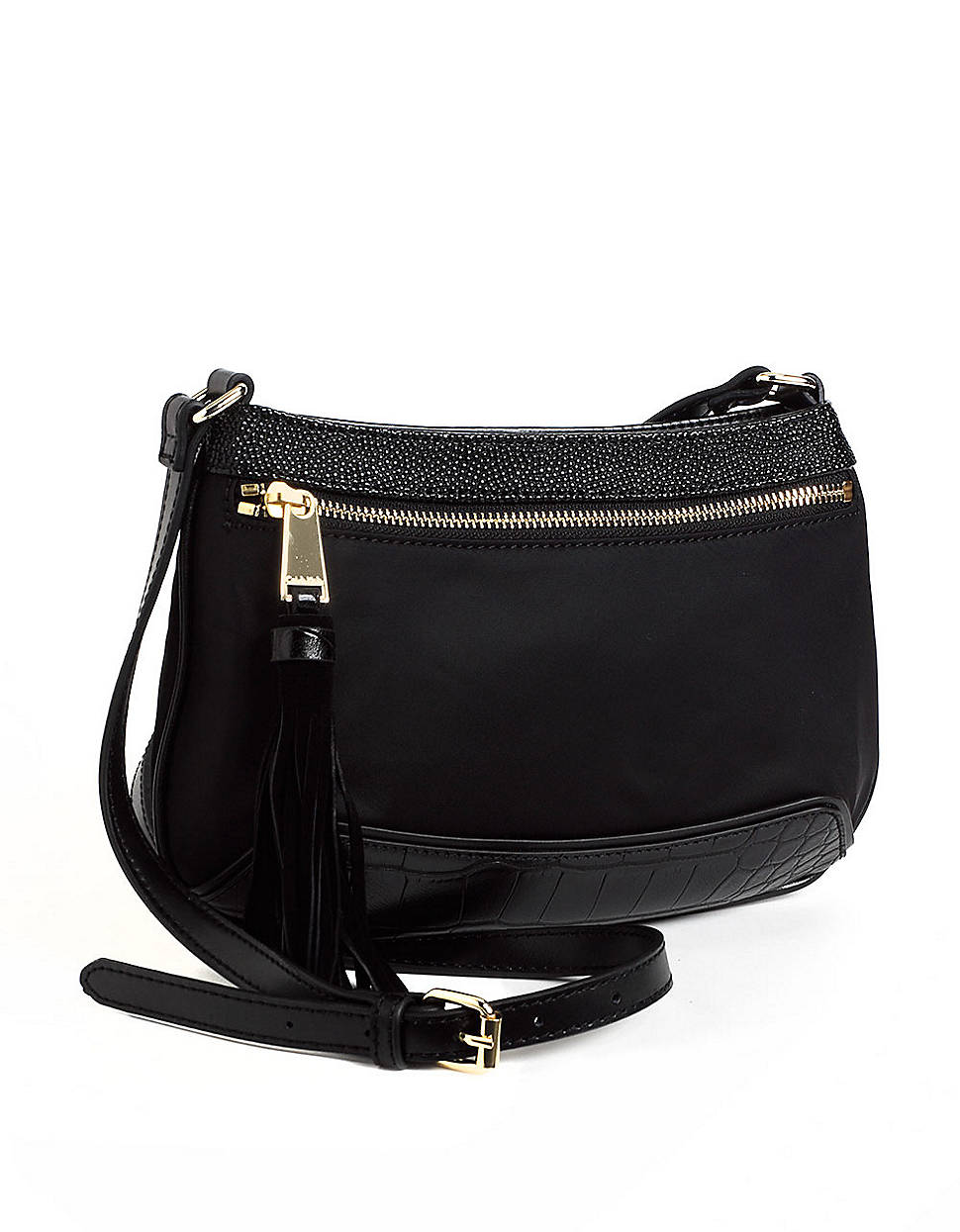 Calvin Klein Hudson Textured Crossbody Bag in Black