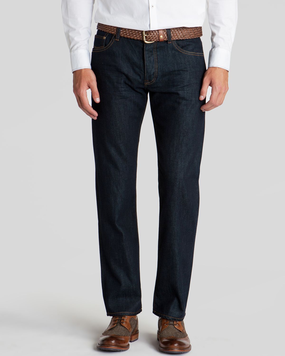 Ted Baker Jeans Obsign Straight Fit in Rinse Denim in Blue for Men