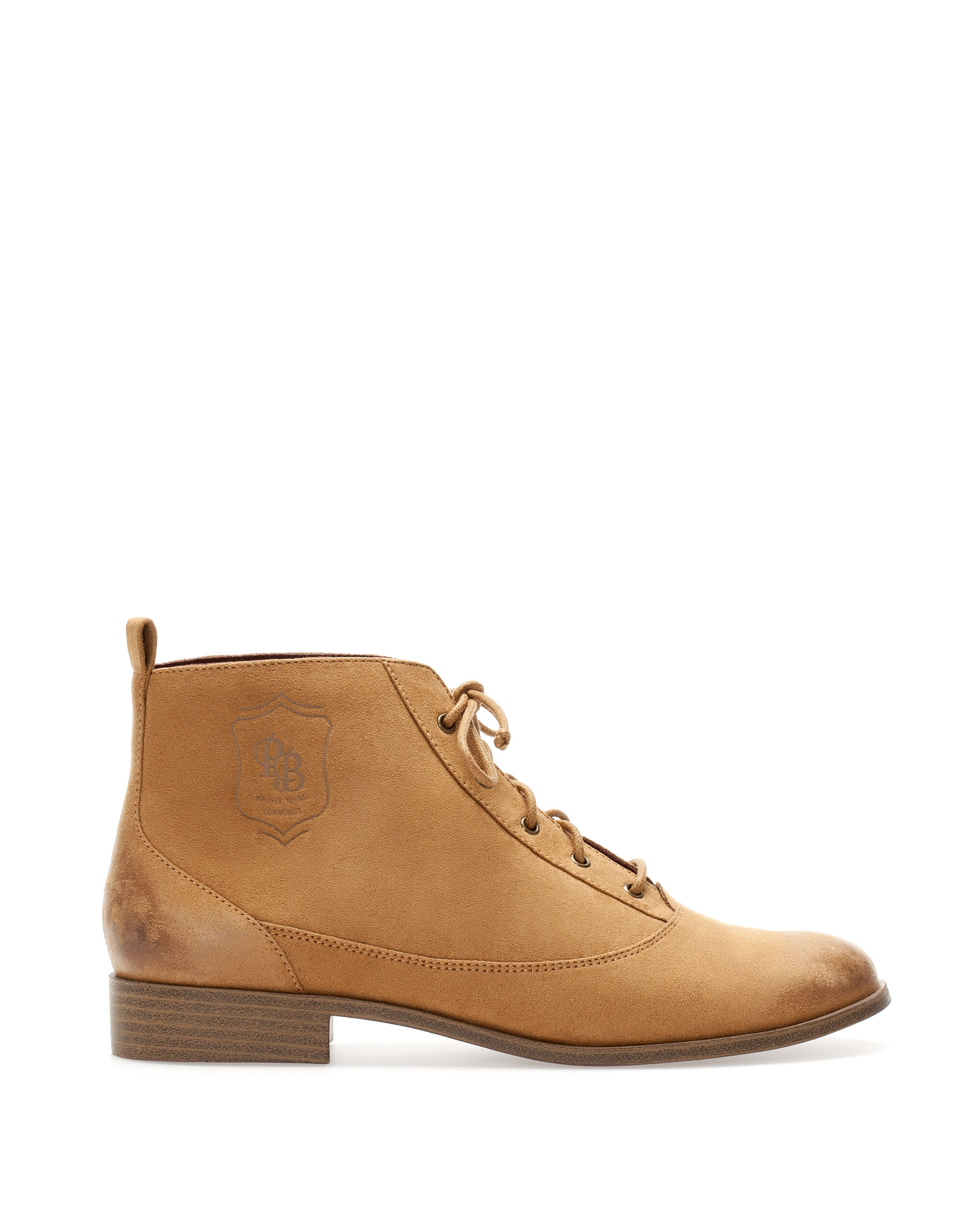beige boots pull and bear