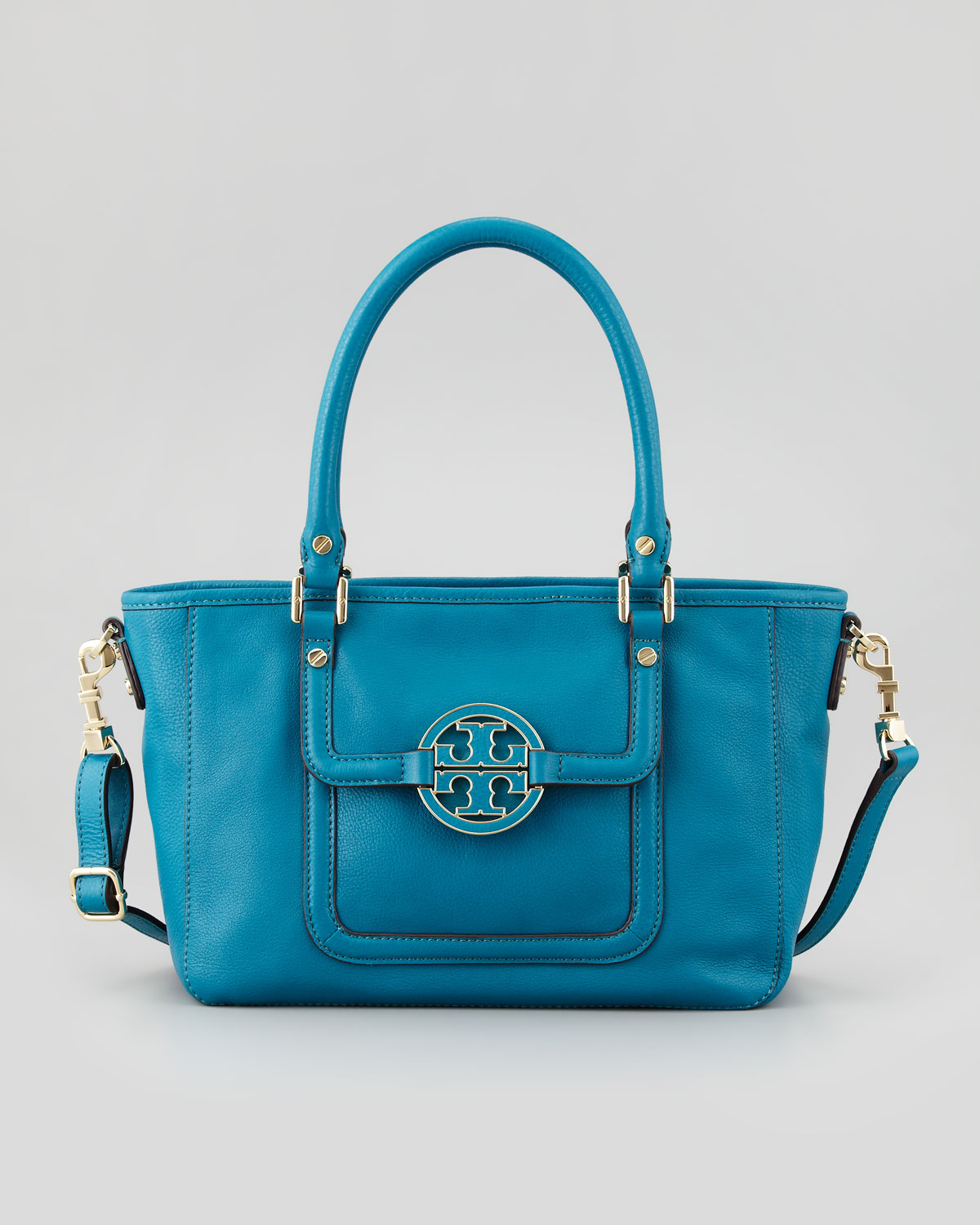 tory burch blue satchel