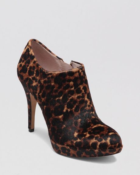 vince camuto leopard booties