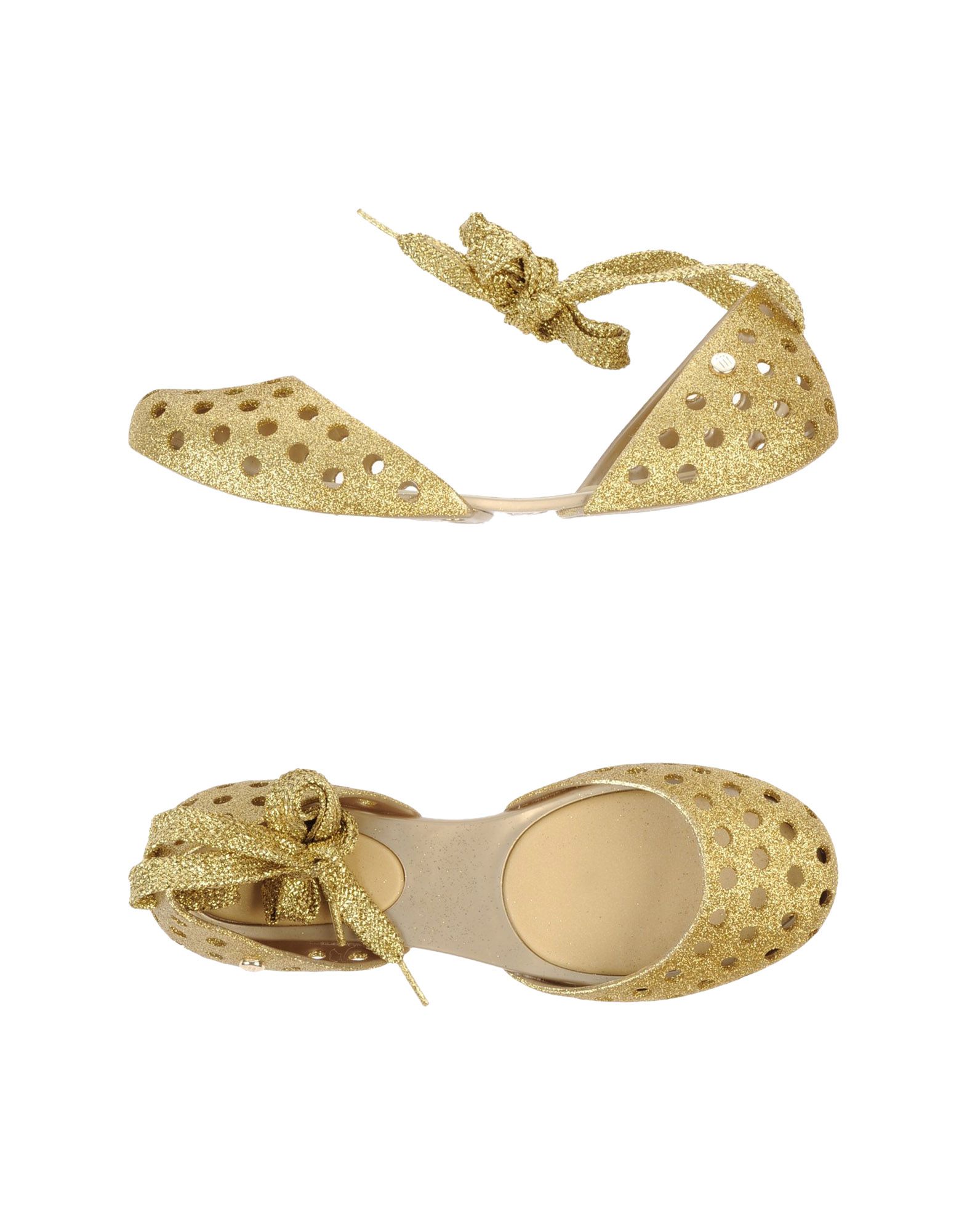 Melissa Ballet Flats in Gold Lyst