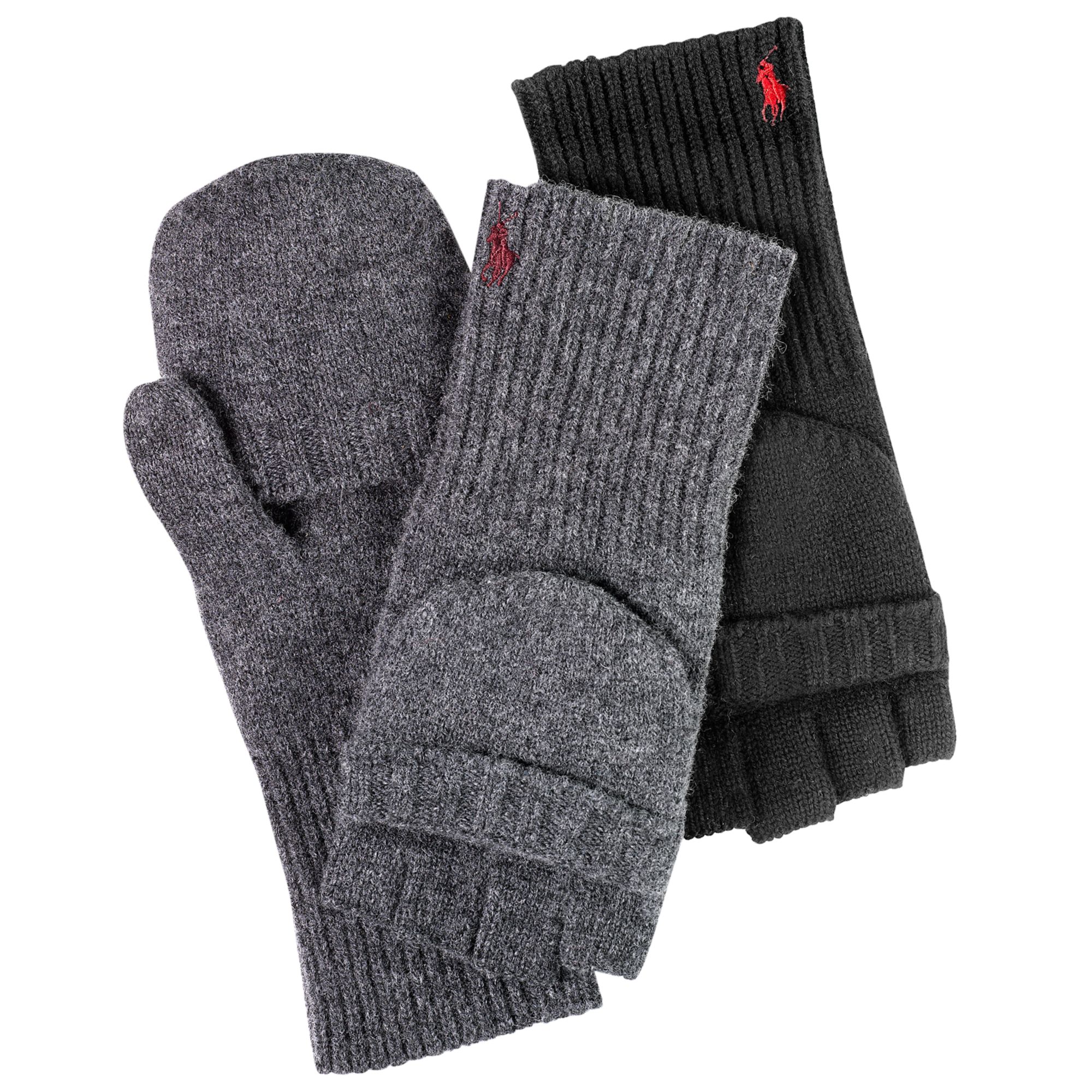 Ralph Lauren Merino Wool Convertible Mittens in Gray for Men (Polo