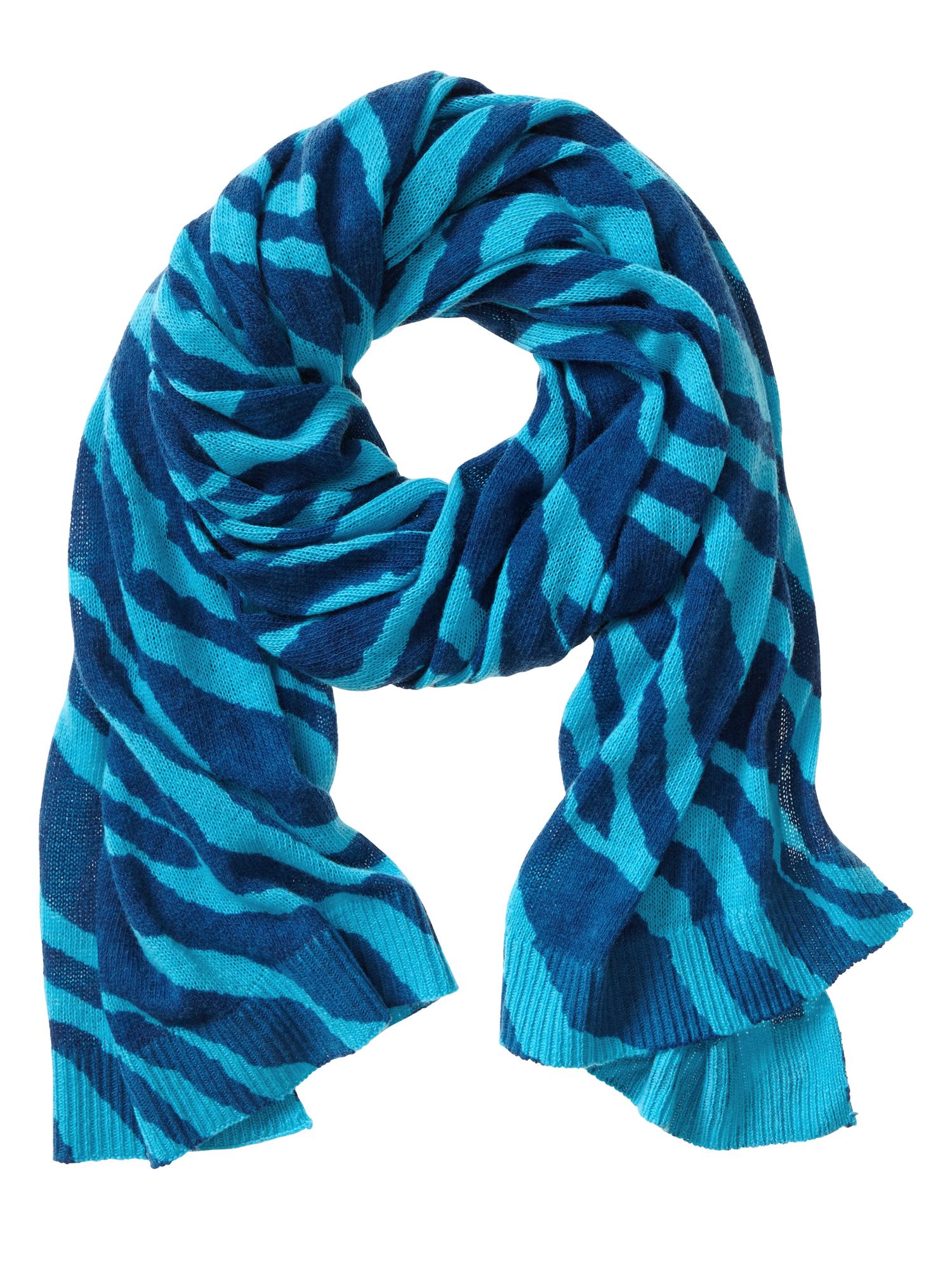 Banana Republic Zebra Scarf Totally Turquoise in Blue (Totally turquoise) Lyst