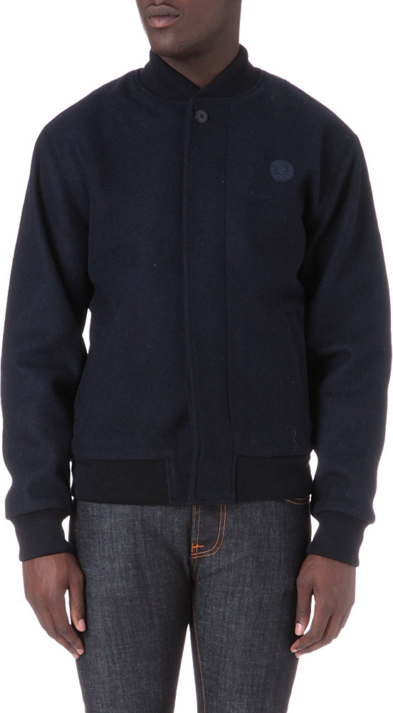 fred perry bomber jacket blue