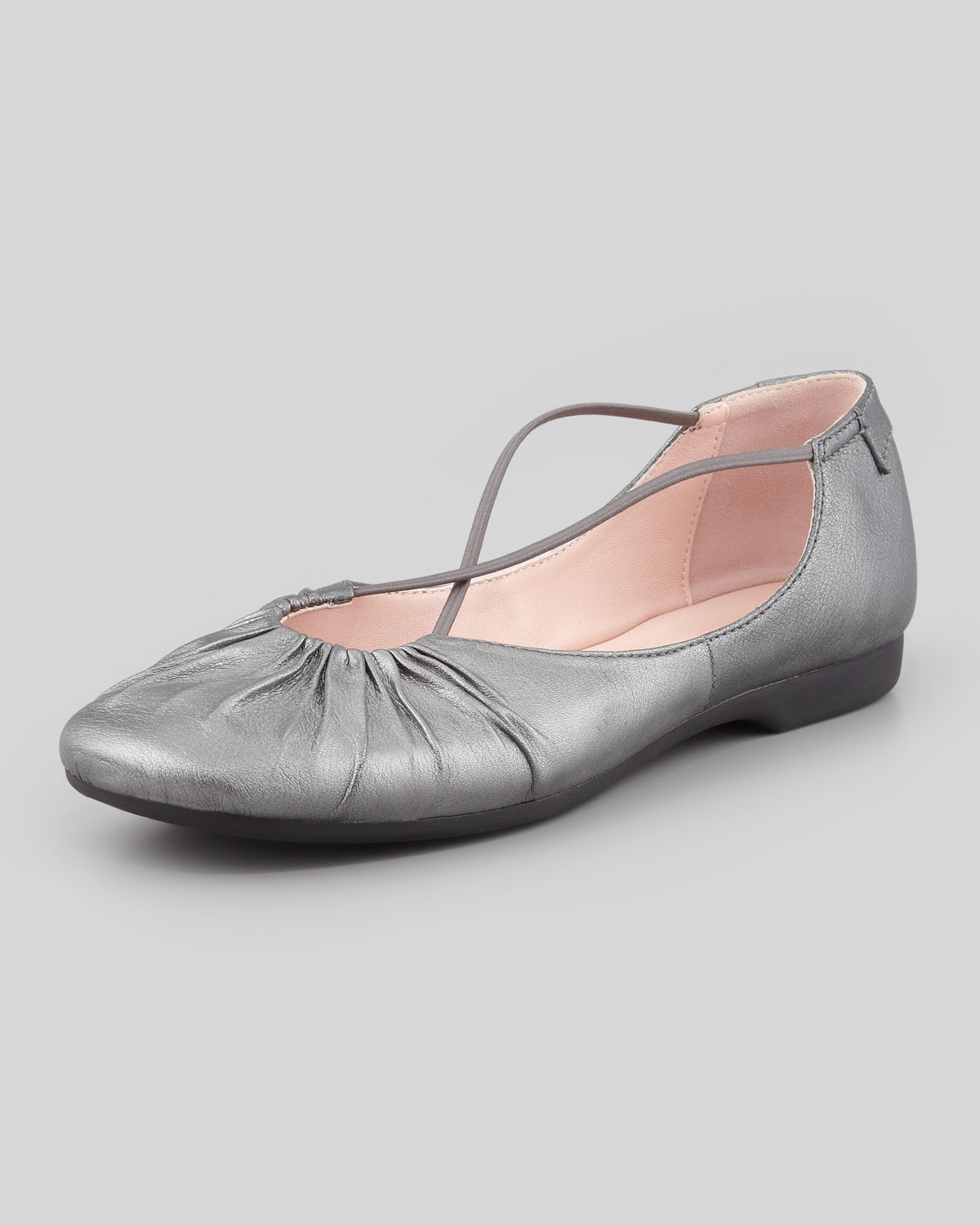 pewter ballerina flats