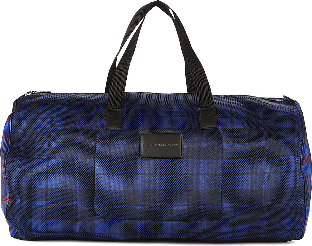 Marc By Marc Jacobs Mesh Plaid Duffle Bag in Blue for Men (Prairie