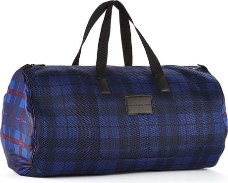 Marc By Marc Jacobs Mesh Plaid Duffle Bag in Blue for Men (Prairie indigo) | Lyst