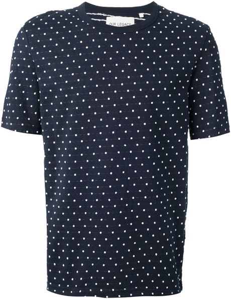 Our Legacy Spotty Tshirt in Blue for Men | Lyst