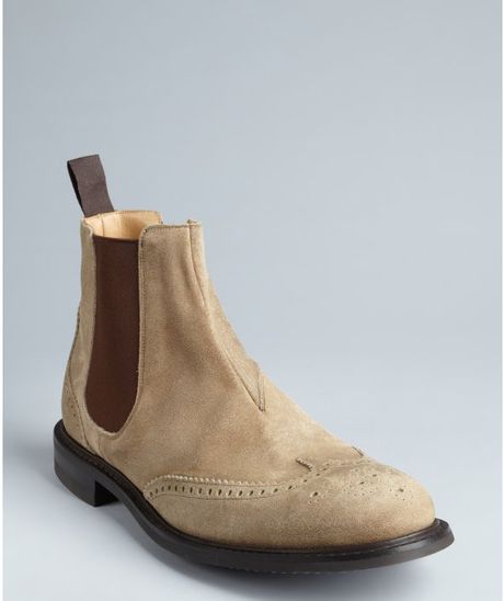 khaki chelsea boot