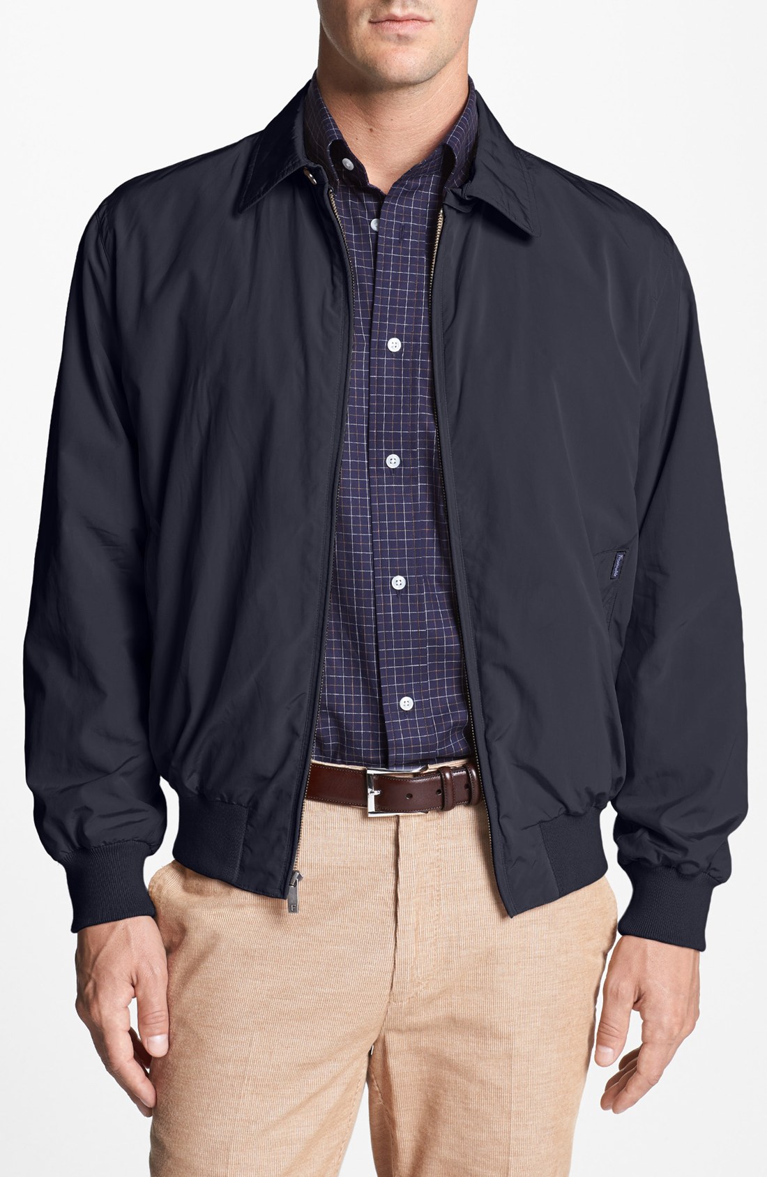 Façonnable Microfiber Bomber Jacket In Blue For Men Dark Blue Lyst 