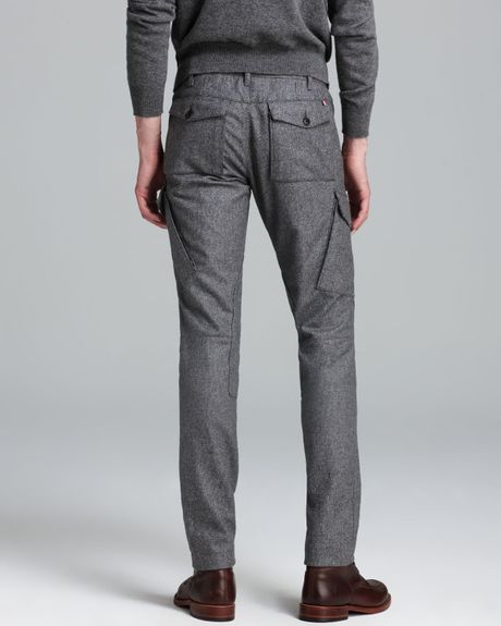 Moncler Tonal Print Wool Cargo Pants in Gray for Men (Heather Grey) | Lyst