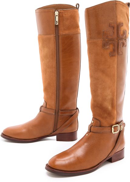 tory burch riding boots brown