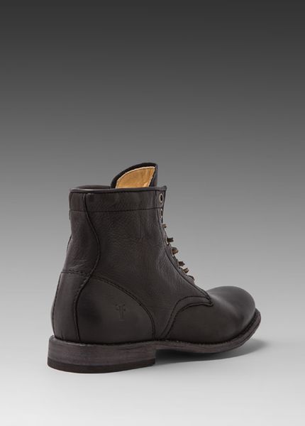 frye tyler lace up black