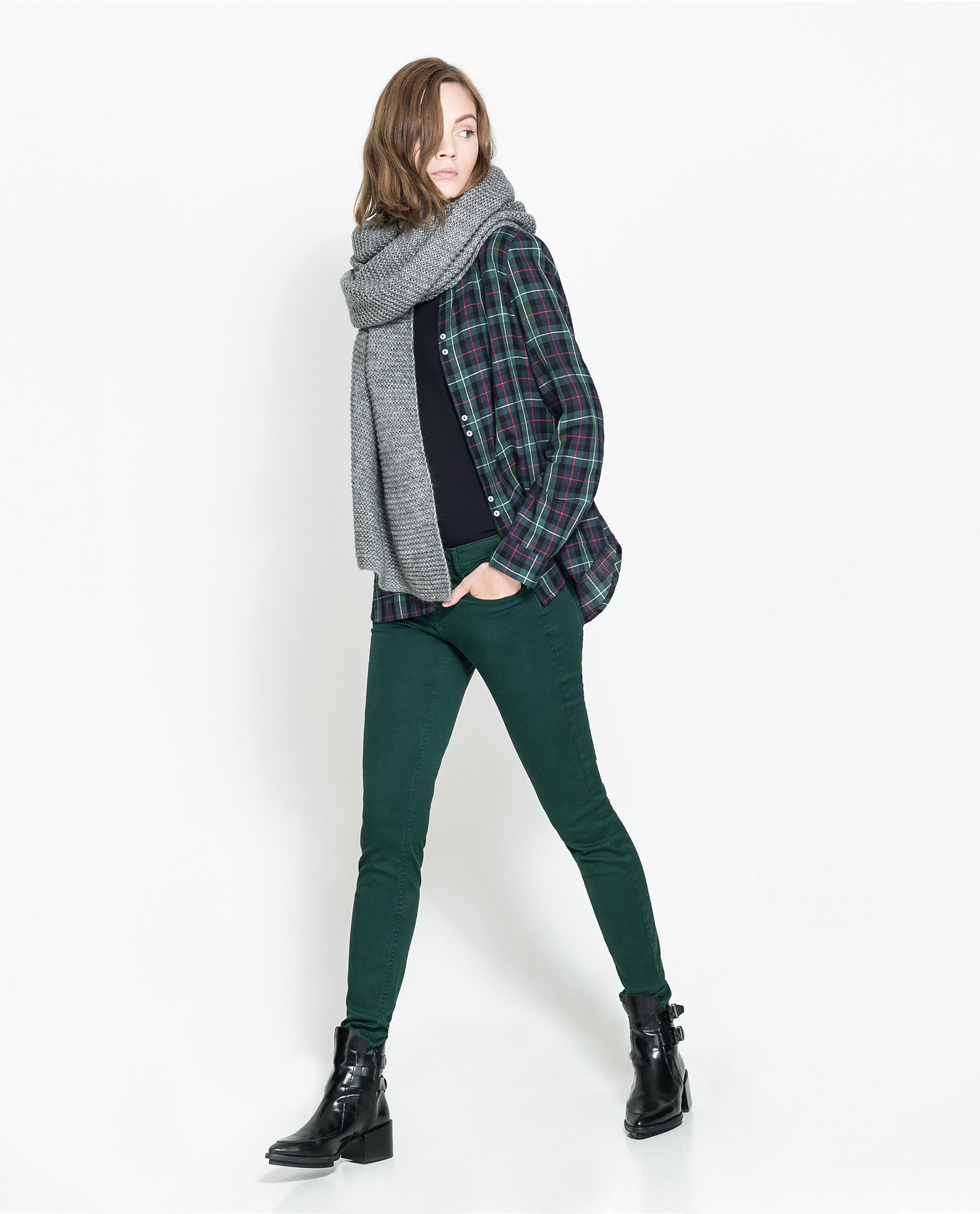 zara green pants