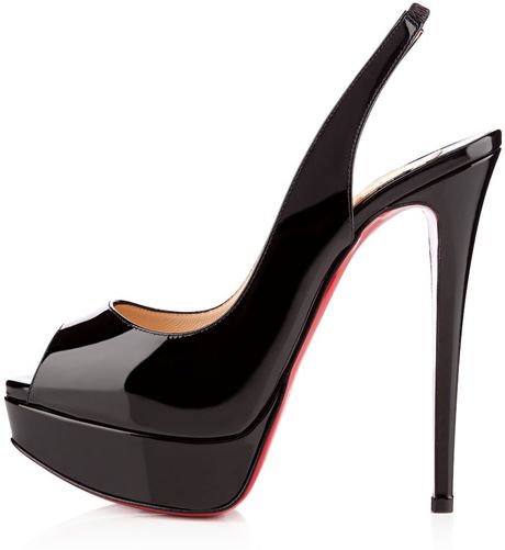 christian louboutin lady peep black