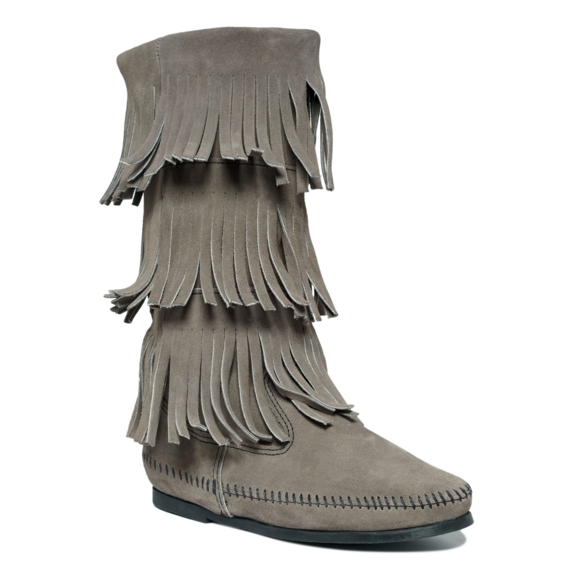 minnetonka boots grey