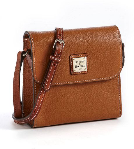 Dooney  Bourke Petite Leather Crossbody Bag in Brown (caramel)