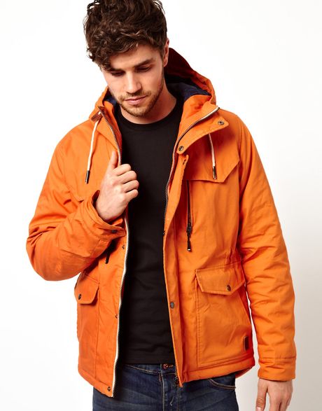 Kg Kurt Geiger Voi Hooded Jacket in Orange for Men | Lyst
