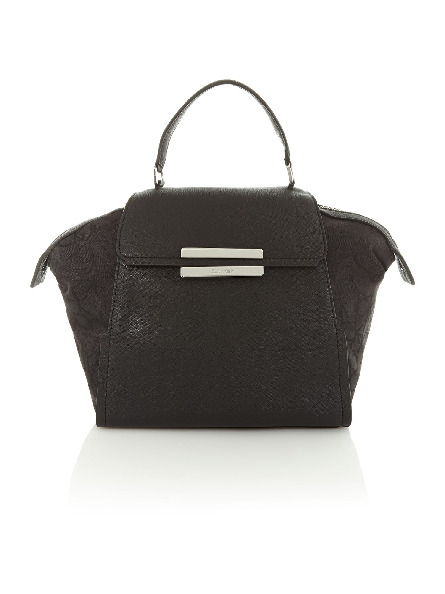 Calvin Klein Jaquard Logo Small Black Tote Bag in Black Lyst